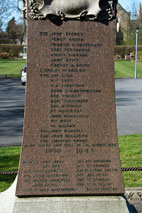 The four faces on the Hetton-le-Hole War Memorial. Select any one for a larger sized image suitable for transcription. Close the window that open to return to this page. 