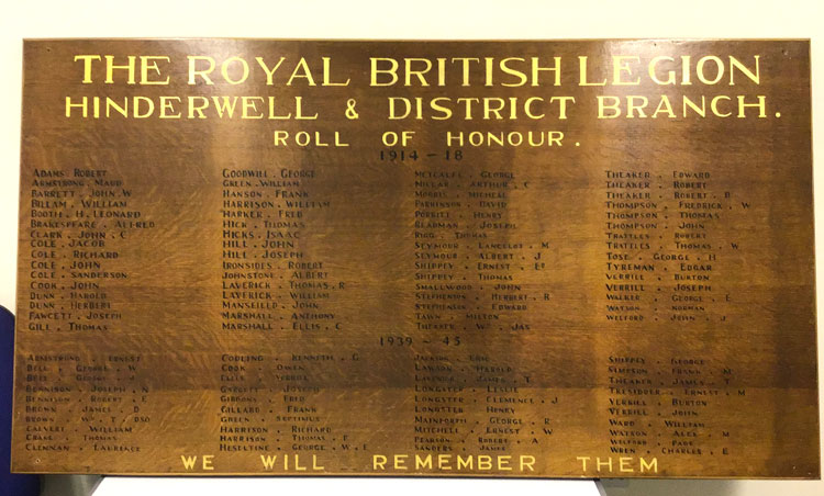 The War Memorial for Hinderwell and District's Royal British Legion