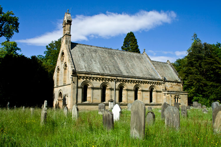 St. Michael and All Angels Church in Howick Hall Gardens, Northumberland. 