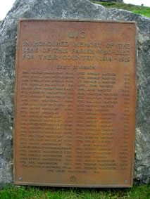 L/Cpl MacInnes' Name on the Isle of Lewis War Memorial