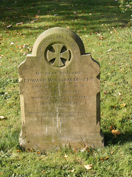 The grave of QSM Edward William Myers