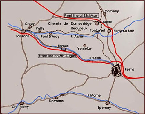 German offensive on the River Aisne May 1918