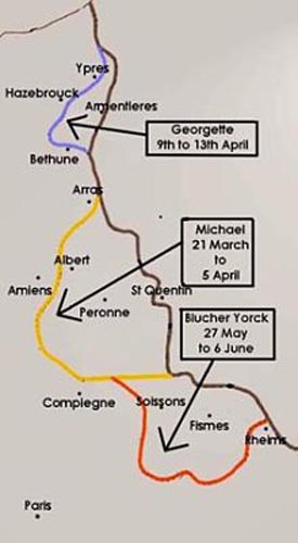 The German offensives of March, April and May 1918