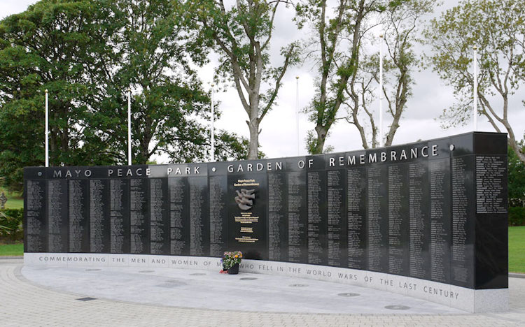 The Mayo Peace Park Garden of Remembrance Memorial.