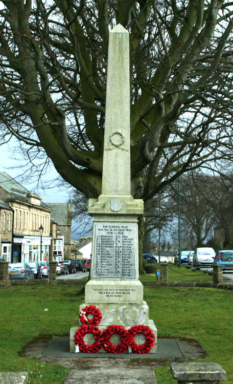 The War Memorial in Middleton-in-Teesdale, Co. Durham.