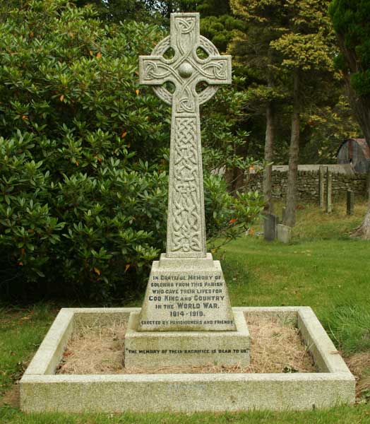 The War Memorial in the Churchyard of Muggleswick, Co. Durham.