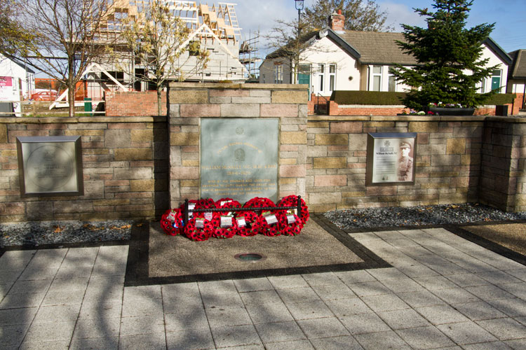 Sergeant McNally's Memorial beside the Murton War Memorial