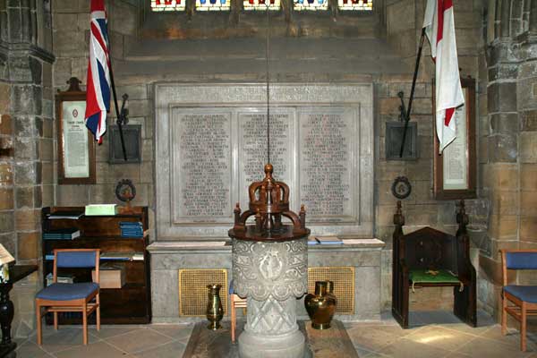 The Memorial Stone Tablet in St. Mary's Church, Norton