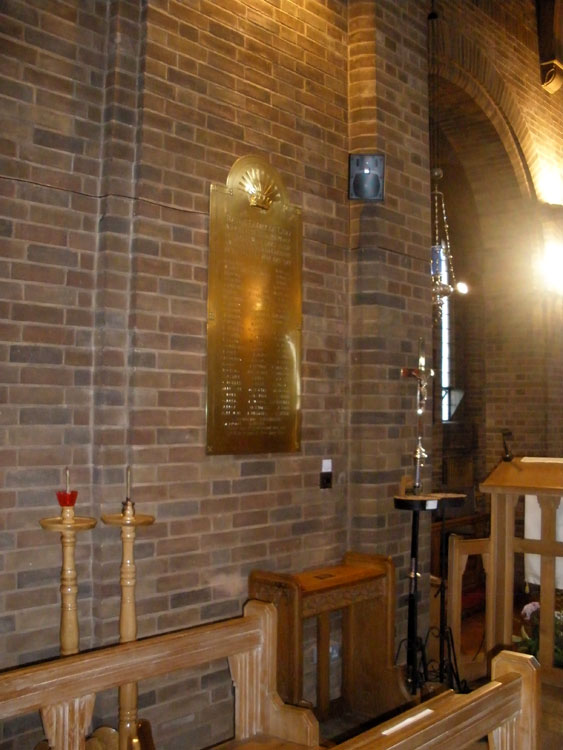 The War Memorial in St. Cyprian's Church, Nottingham