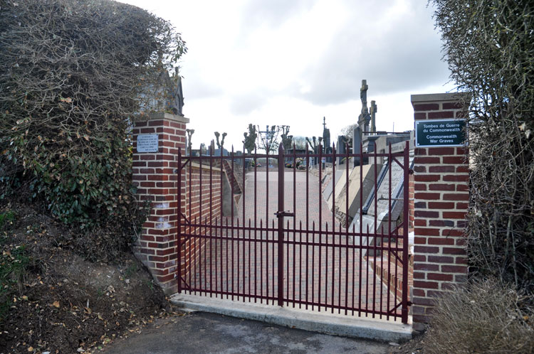 The Entrance Gates to Bailleulmont Communal Cemetery