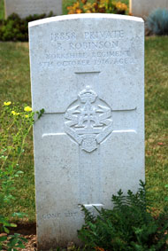 Private Bertie Robinson, 18858.