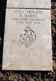 Private Albert Barry, 3020. 