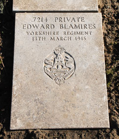 Private Edward Blamires. 7214. 