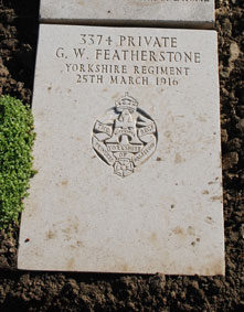 Private George Wilfred Featherstone, 3374. 