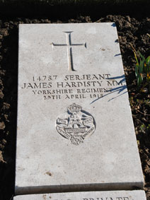 Serjeant James Hardisty, MM, 14787.