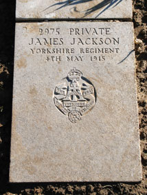 Private James Jackson, 2975.