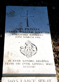 Private James William Manton. 7653. 