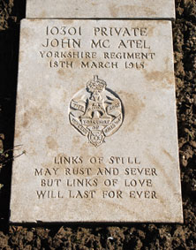 Private John McAtee, 10301.