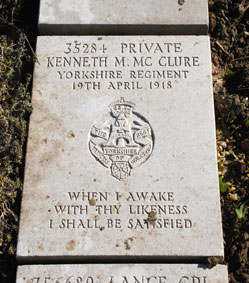 Private Kenneth Malcolm McClure. 35284.