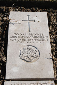 Private John Harwood Middleton. 30069.