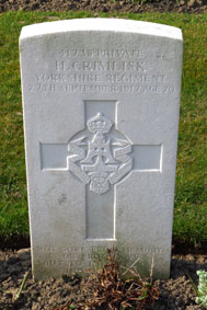 Private Harold Crimlisk. 41738.