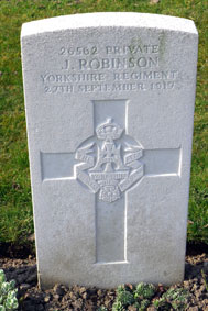 Private John Robinson. 26562.