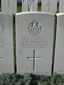 Private George William Hedditch, 35297. 