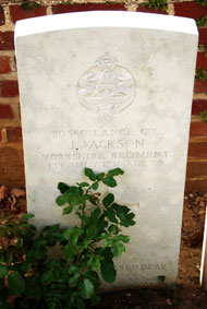 Lance Corporal James Jackson. 20560. 