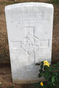 Private Jonathan Plummer. 3/7932. 