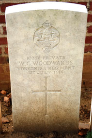 Private Walter Charles Woodwards. 10358. 