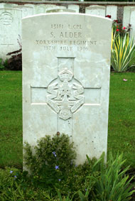 Lance Corporal S Alder. 13181.