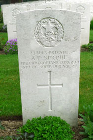 Private Alexander Sproul. 238143.
