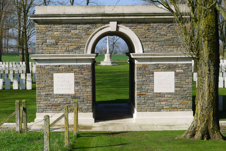 The Entrance to Maple Copse Cemetery 