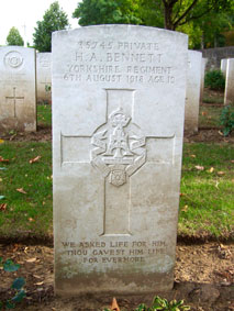 Private Herbert Alfred Bennett. 35745.