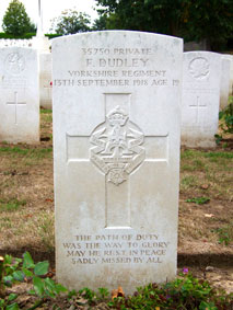 Private Frank Dudley. 35750.