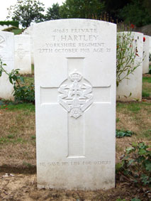 Private Thomas Hartley, 41683. 