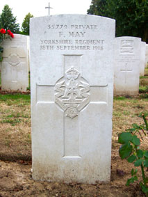Private Frederick May. 35779. 