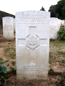 Private Joseph William Temperton. 30075. 