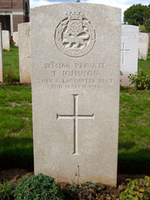 Private Thomas Johnson, 203166. 