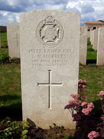 Lance Corporal Frank Noble Markley. 45177. 