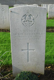 An unknown Company Serjeant Major of the Yorkshire Regiment.