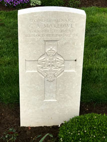 The replacement headstone for Lt. Marlowe (see above).
