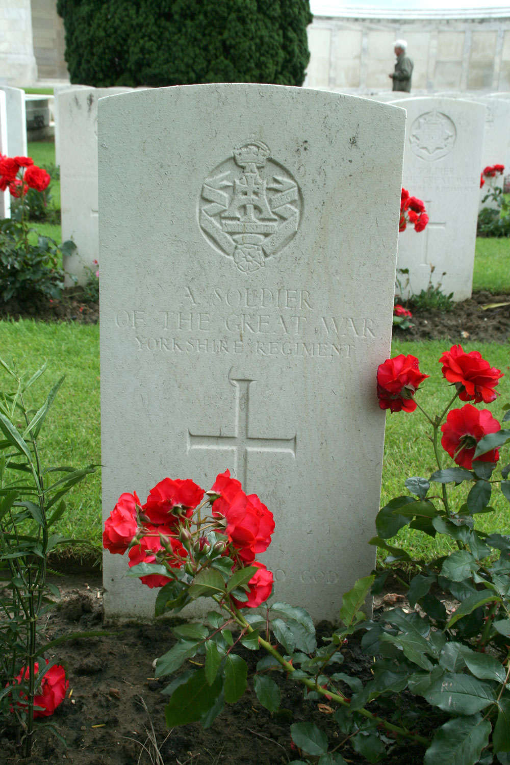 An Unknown Soldier of the Yorkshire Regiment in Tyne Cot Cemetery
