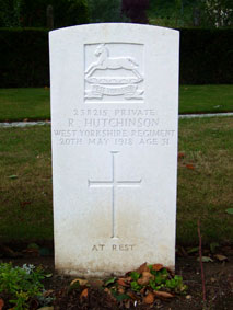 Private Richard Butterwick Hutchinson, 238215. 