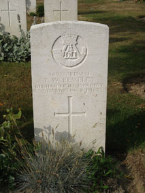 Private Thomas William Reveley. 5695. 1st/6th Battalion Durham Light Infantry, formerly 28659 the Yorkshire Regiment. Killed 5 November 1916. 