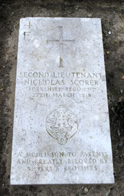 2nd Lieutenant Nicholas Scorer. 