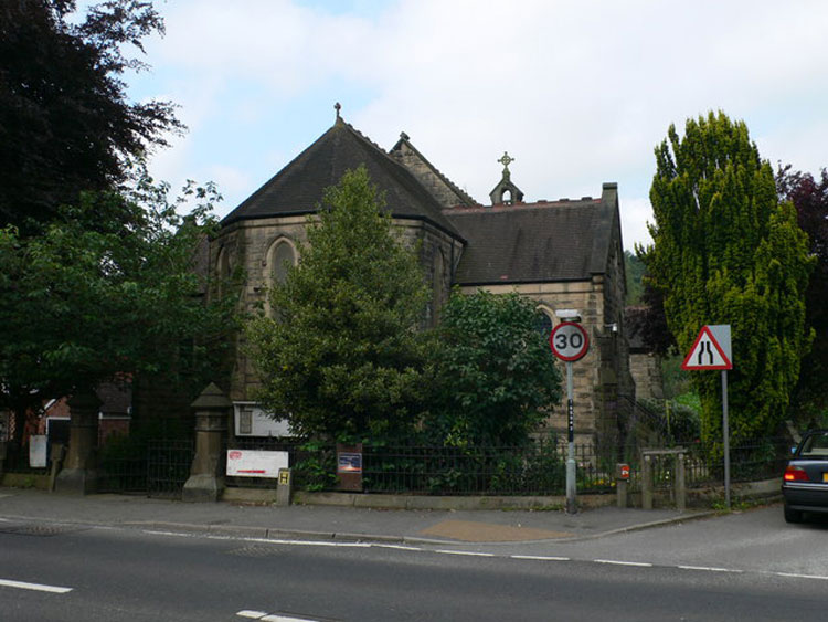 St. Anne's Church, Ambergate (Holly Lane on the right, Derby Road in front)