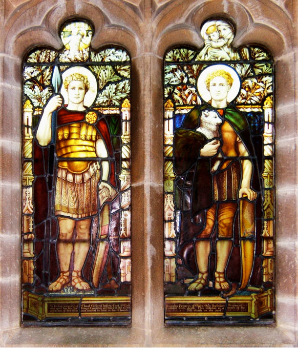 The Memorial Window in St. Batholmew's Church, Barbon, to Captain Gifford.