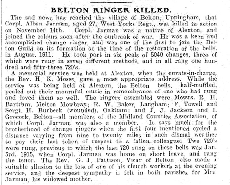 In Memory of a Belton Bell Ringer