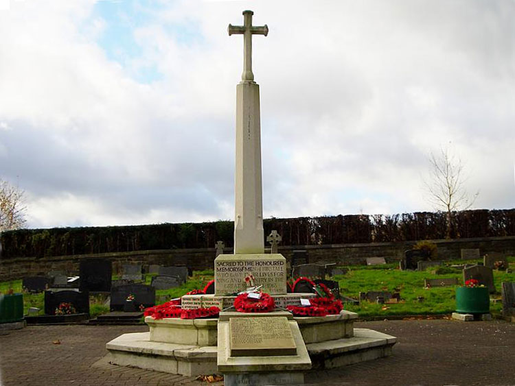 The Birstall (Kirklees) War Memorial in St. Peter's Churchyard